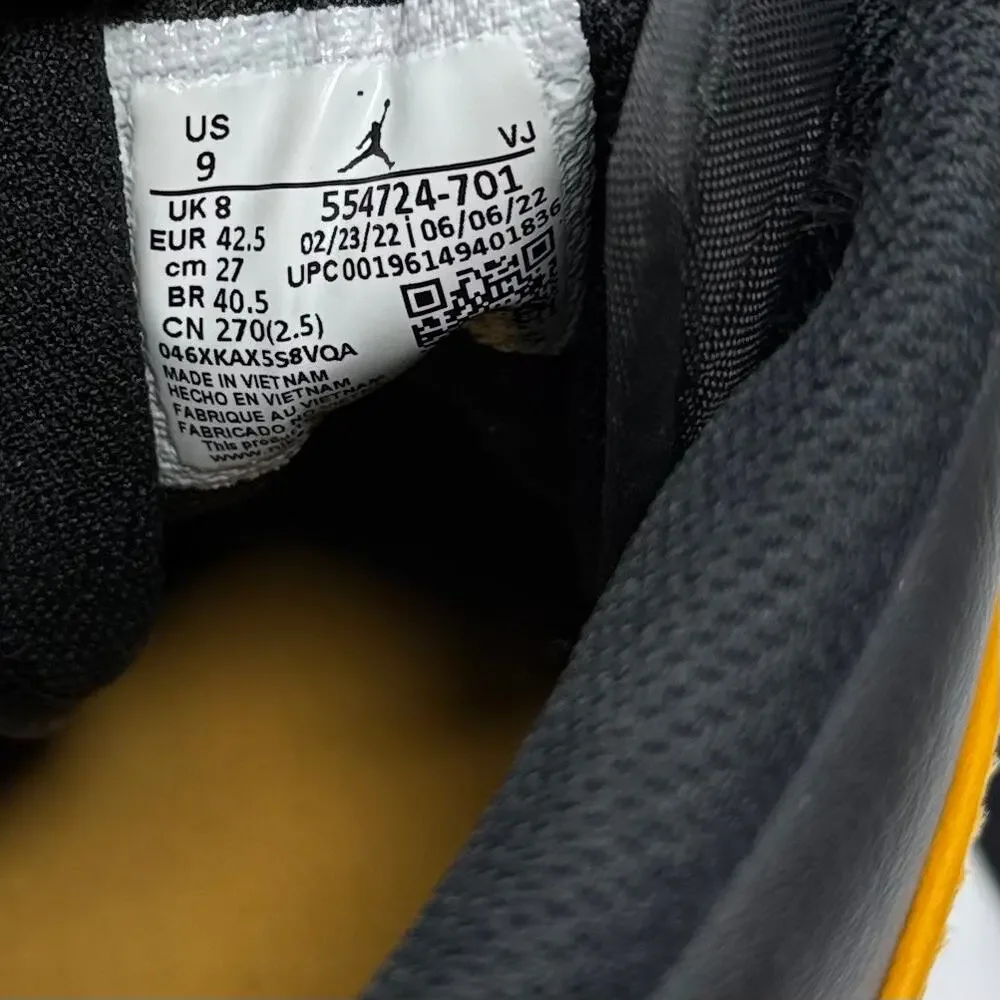 Jordan Sz 9 Men Air Jordan 1 Mid Yellow Toe Taxi (554724-701)